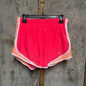 Nike Dri-FIT Women's Athletic Running Shorts Pink Orange White Polyester